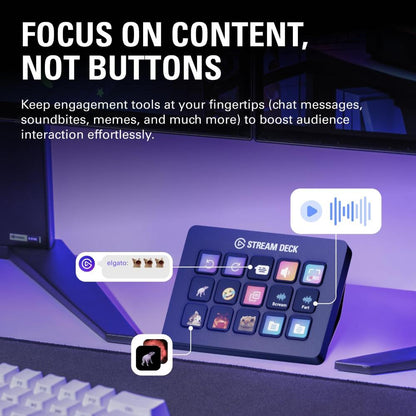 Elgato Stream Deck (15-Key) | Customizable Control Pad | LCD Keys | Workflow Automation for Streaming & Productivity
