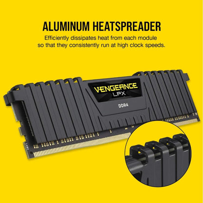 CORSAIR VENGEANCE LPX 8GB DDR4 2400MHz CL16 Desktop Memory | Reliable Performance RAM | Black