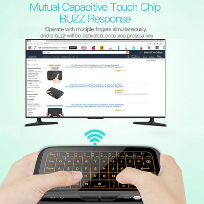 H18+ 2.4GHz Wireless Keyboard Full Touchpad Backlight Keyboard