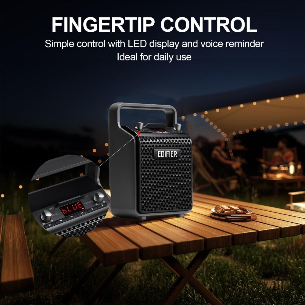 Edifier PP205 Portable Karaoke Bluetooth Speaker | 12W RMS Sound | Bluetooth 5.0 | 8-Hour Playback