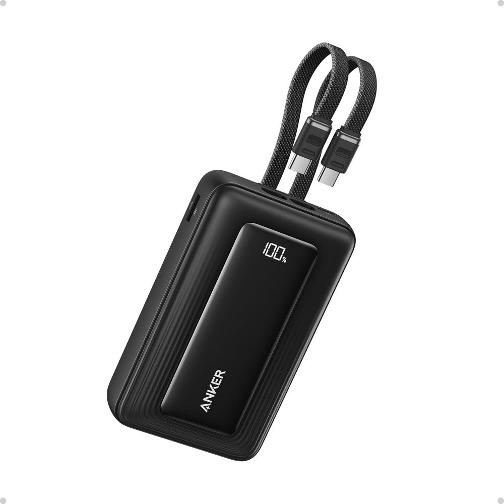 Anker Zolo Power Bank A110M | 20000mAh 45W Fast Charging Power Bank with Dual Built-In USB-C Cables