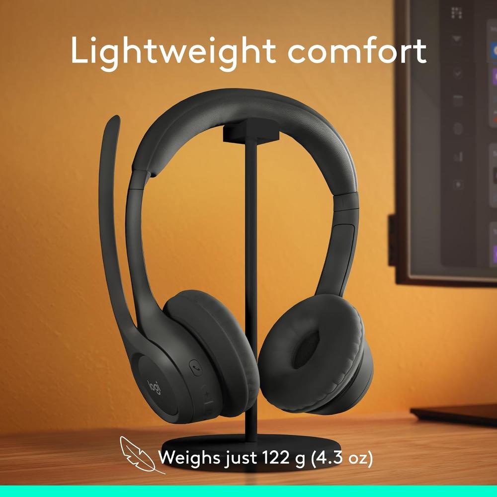 Logitech Zone 300 Wireless Headset | Bluetooth 5.3 | 30mm Drivers | Dual Noise-Canceling Mics | Up to 20 Hours Battery | 30m Wireless Range | USB-C Charging