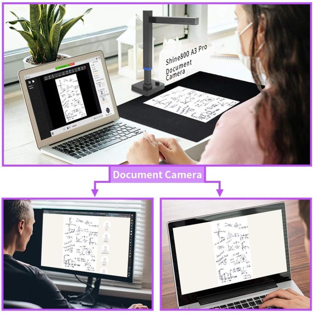 CZUR Shine 800 A3 Pro Professional Document Scanner | 8MP CMOS Sensor | A3 & A4 Scanning | OCR (180+ Languages) | USB Powered | Foot Pedal | HD Document Camera