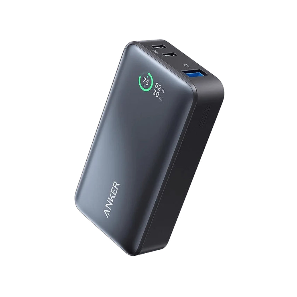 Anker A1256 | 533 Power Bank (PowerCore 30W) | 10000mAh | USB-C PD Fast Charging | Smart LCD Display | Built-In Phone Stand | For iPhone, Android, iPad, USB-C Devices