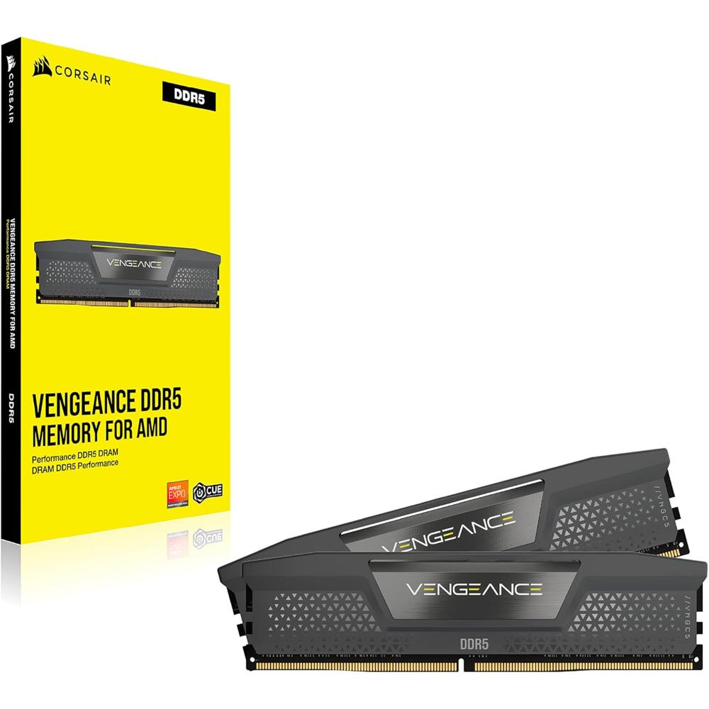 CORSAIR VENGEANCE 32GB (2x16GB) DDR5 6000MT/s CL36 Desktop Memory Kit | High-Performance RAM | Grey