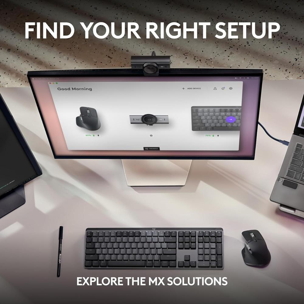 Logitech MX Brio | 4K Ultra HD Webcam | AI Autofocus, Dual Mic, USB-C (Master Series)