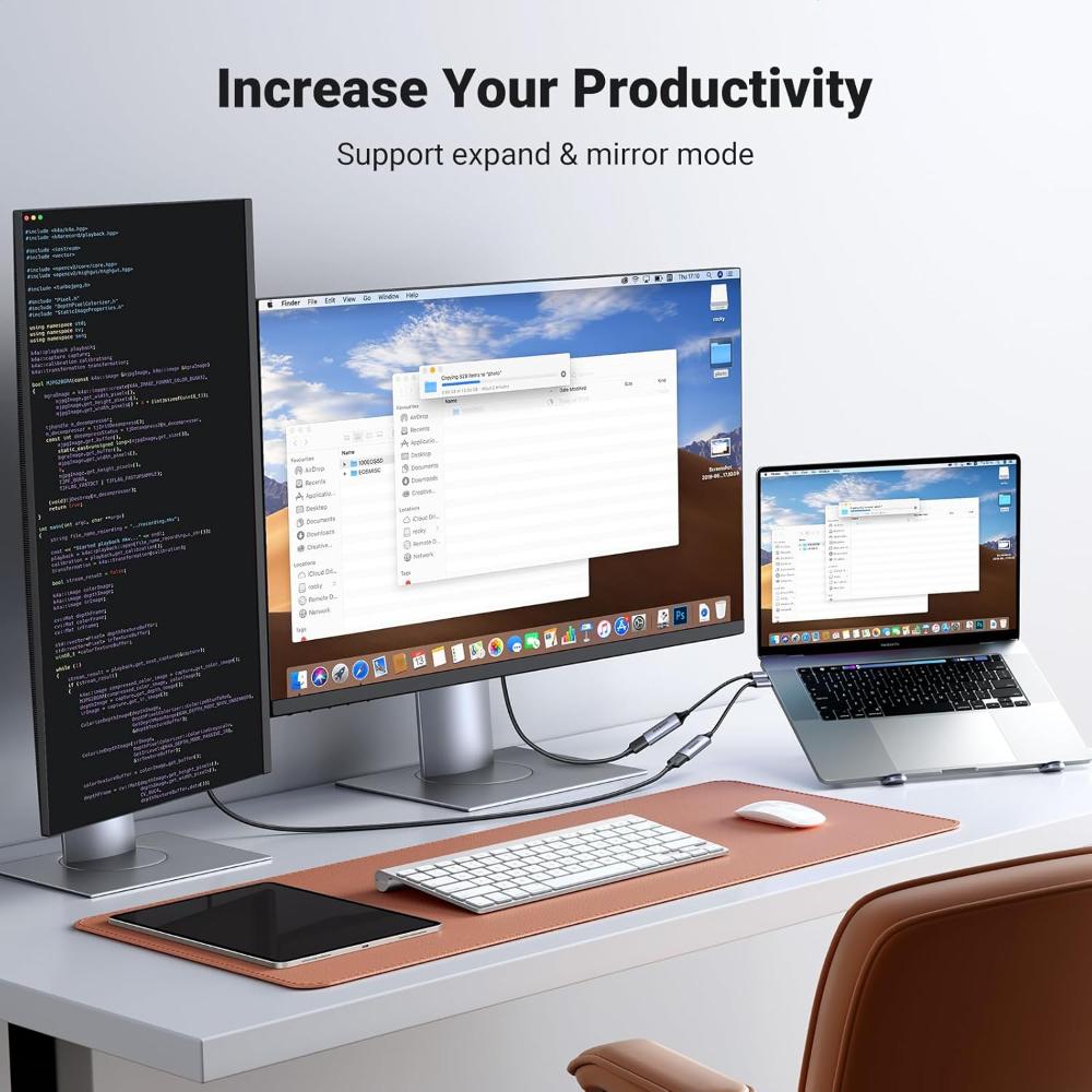 UGREEN 70444 | USB-C to HDMI Adapter | 4K@60Hz | Thunderbolt 3/4 Compatible | Aluminum Build