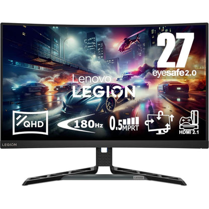 Lenovo Legion R27qc-30 27" QHD Curved Gaming Monitor | VA | 180Hz | 0.5ms MPRT | FreeSync | HDR | 1500R | 90% DCI-P3