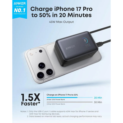 Anker A1638 Nano 10000mAh 45W Power Bank | Compact Fast Charging Portable Charger Pakistan