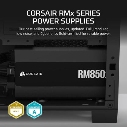 CORSAIR RM850x | 850W Fully Modular Power Supply (ATX 3.1, Cybenetics Gold, PCIe 5.1 Ready)