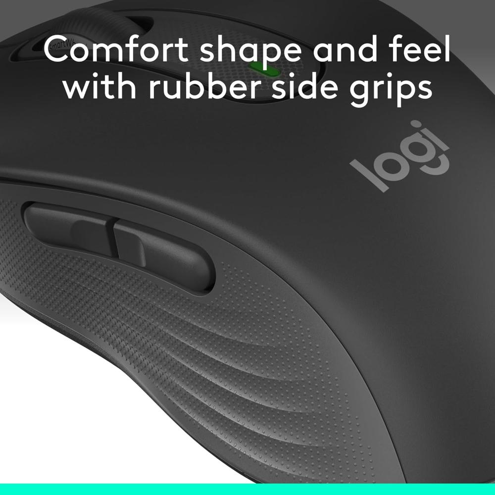 Logitech Signature M650 Wireless Mouse | SmartWheel Scrolling | SilentTouch | Bluetooth & Logi Bolt | Up to 24-Month Battery Life