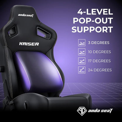 AndaSeat Kaiser 4 V2 Gaming Chair | 6D Armrests | Pop-Out 4-Way Lumbar Support | Magnetic Head Pillow | Premium Ergonomic Gaming & Office Chair