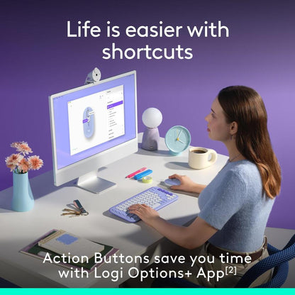 Logitech POP Mouse Wireless Bluetooth Mouse | Customizable Emoji Button | SmartWheel | SilentTouch | 4000 DPI | 3-Device Easy-Switch | 24-Month Battery