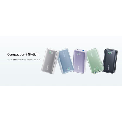 Anker 533 Power Bank (PowerCore 30W) A1256 | 10000mAh 30W Fast Charging Power Bank