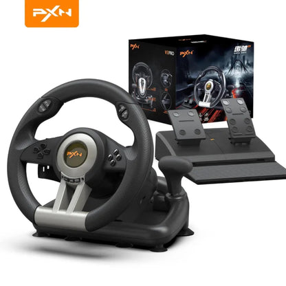 PXN V3 Pro Racing Wheel | 180° Steering Wheel with Pedals | PC, PS4, PS3, Xbox & Switch