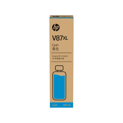 HP V87XL 500-ml Bottled Ink Cartridge | Original HP Ink | Black, Cyan, Magenta & Yellow | 500ml