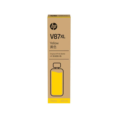 HP V87XL 500-ml Bottled Ink Cartridge | Original HP Ink | Black, Cyan, Magenta & Yellow | 500ml