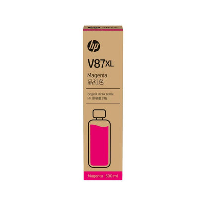 HP V87XL 500-ml Bottled Ink Cartridge | Original HP Ink | Black, Cyan, Magenta & Yellow | 500ml