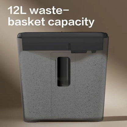 Deli ET102SC Strip-Cut Paper Shredder | 6-Sheet Capacity | 12L Bin | Compact Office Shredding Machine
