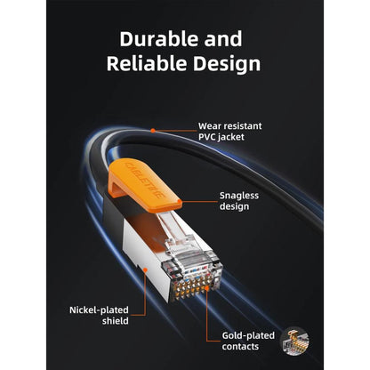 CABLETIME CN61 Cat 6 Gigabit Ethernet FTP Shielded Cable | 1000Mbps | 250MHz | RJ45 | Gold-Plated | 0.5m–20m