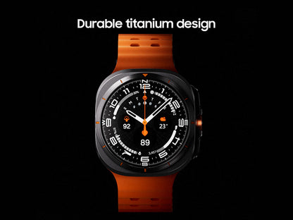 Samsung Galaxy Watch Ultra | 47mm | Titanium Gray with Orange Band | Bluetooth / Wi-Fi + 4G LTE