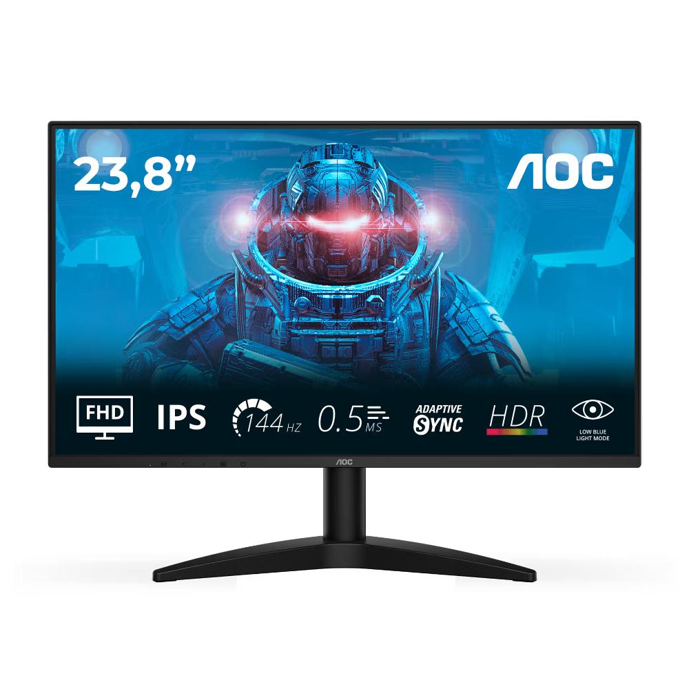 AOC 24B36X | 24" Full HD IPS Monitor | 144Hz | 0.5ms MPRT | Adaptive Sync | HDR10 | HDMI + DP