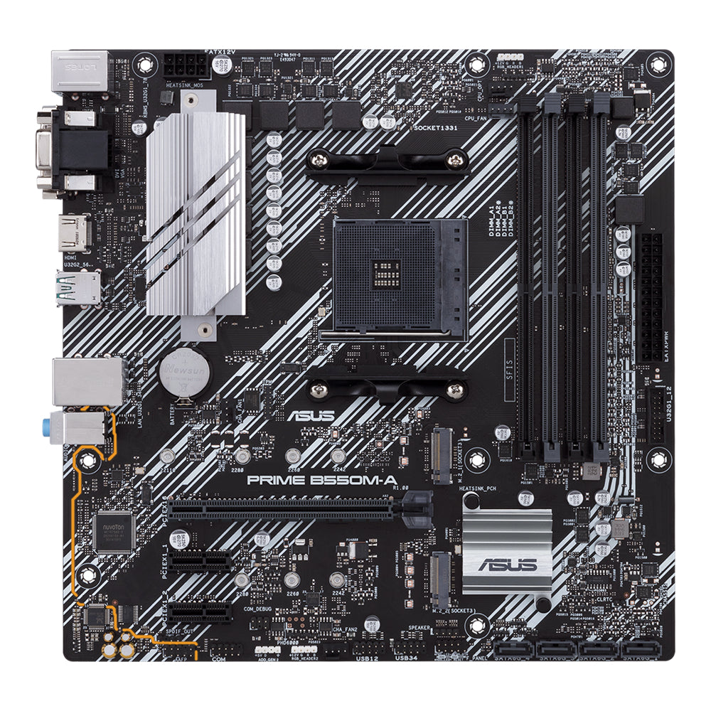 ASUS PRIME B550M-A D4 Micro-ATX Motherboard | Stable Power Meets AMD Ryzen Performance