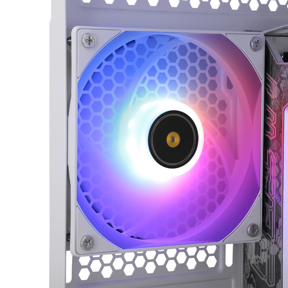 Thermalright TL-E12W-S V3 120mm ARGB Case Fan | 2000RPM PWM | 72.37 CFM | 2.87mm H₂O | 5V ARGB | S-FDB Bearing | PBT+PC