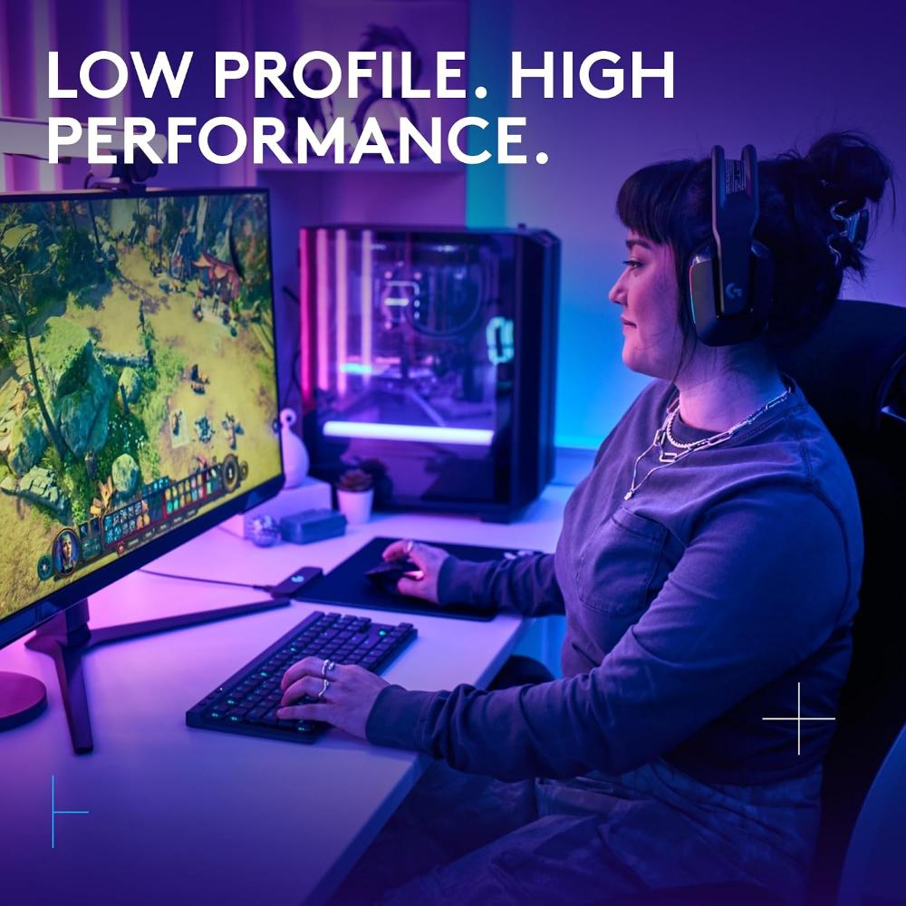 Logitech G515 LIGHTSPEED TKL Wireless Low Profile Gaming Keyboard | Low Profile Mechanical Switches | LIGHTSPEED Wireless | Bluetooth | RGB | 36-Hour Battery | 87 Keys