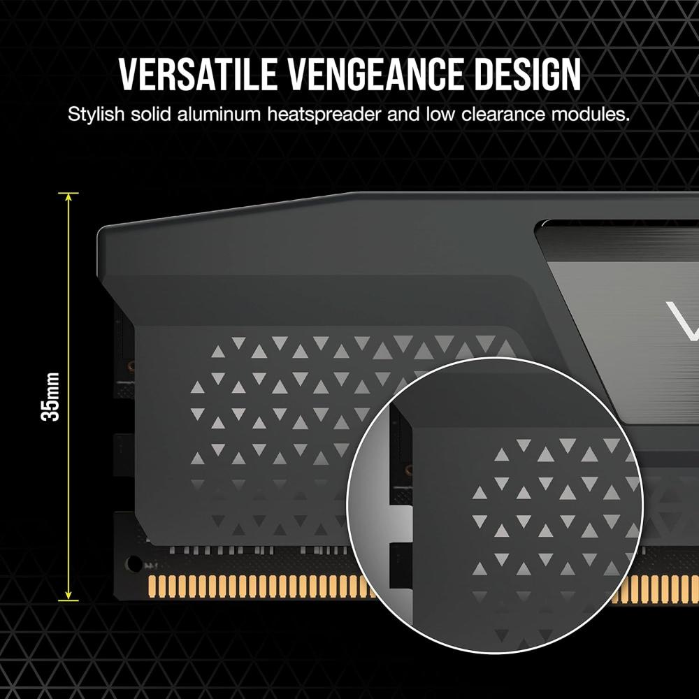 CORSAIR VENGEANCE 32GB (2x16GB) DDR5 6000MT/s CL36 Desktop Memory Kit | High-Performance RAM | Grey