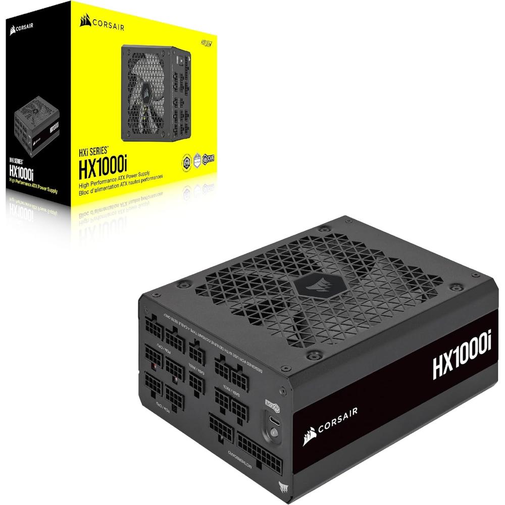 CORSAIR HX1000i | 1000W Fully Modular 80 PLUS Platinum ATX 3.1 Digital Power Supply (UK)