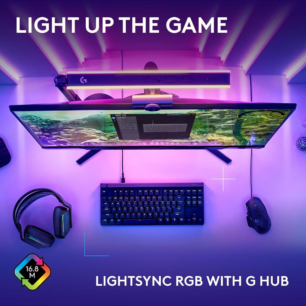Logitech G515 TKL Wired Low Profile Gaming Keyboard | GL Mechanical Switches | TKL 87 Keys | RGB | 1.3mm Actuation | PBT Keycaps | 1.8m USB Cable