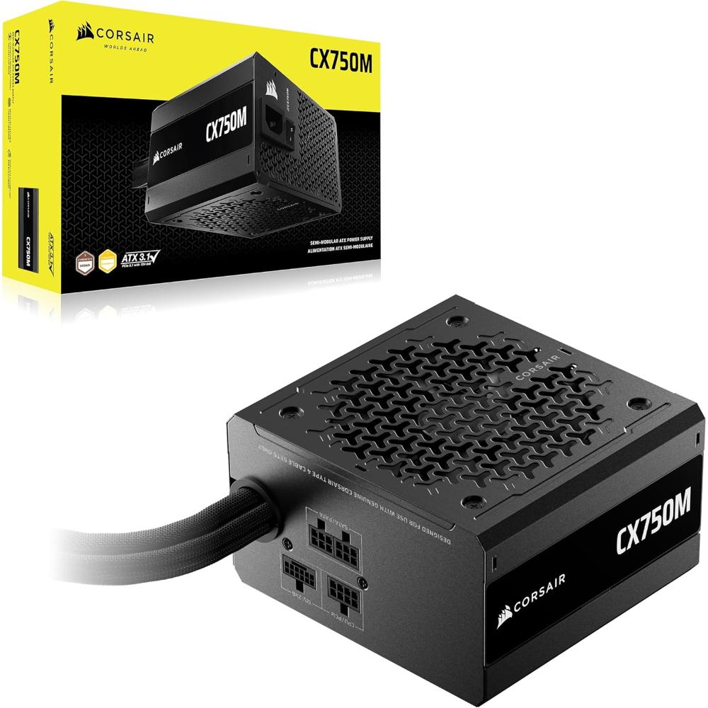 CORSAIR CX-M Series CX750M | 750W ATX 3.1 Semi-Modular Power Supply