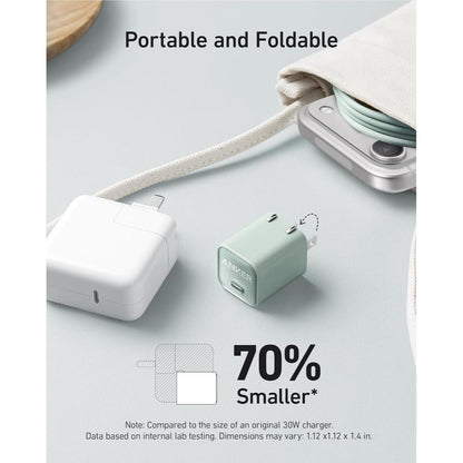 Anker 511 USB-C Charger Nano 3 A2147 | 30W GaN Fast Charging Wall Charger | Compact Design
