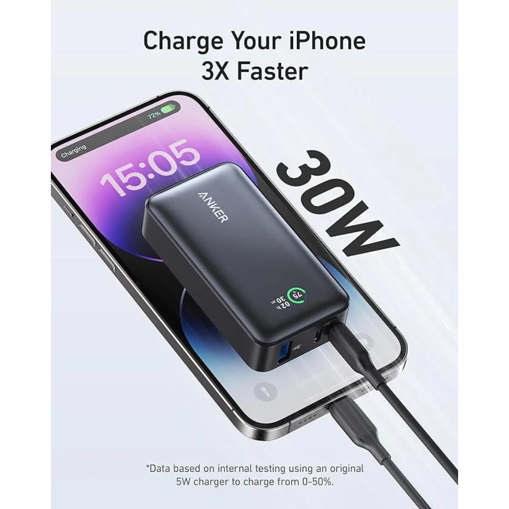 Anker 533 Power Bank (PowerCore 30W) A1256 | 10000mAh 30W Fast Charging Power Bank
