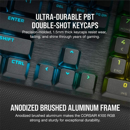 CORSAIR K100 RGB | Optical-Mechanical Gaming Keyboard (OPX Switch – Black)
