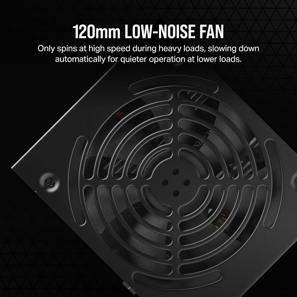 CORSAIR CX550 | 550W 80 PLUS Bronze ATX Power Supply (Non-Modular, Low-Noise, Compact Design)