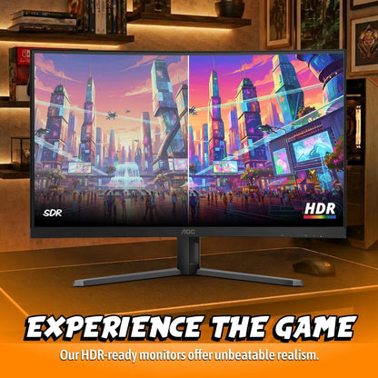 AOC C32G42ZE 31.5-Inch FHD Curved Gaming Monitor | 260Hz Overclocked | 0.3ms MPRT | VA Panel | Adaptive Sync | HDR10