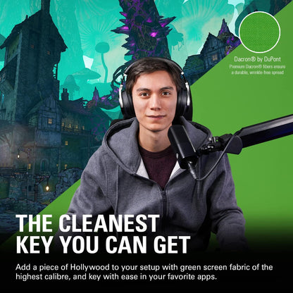 Elgato Green Screen XL | Extra-Wide Chroma Key Panel | 200×182 cm | Portable Collapsible Backdrop