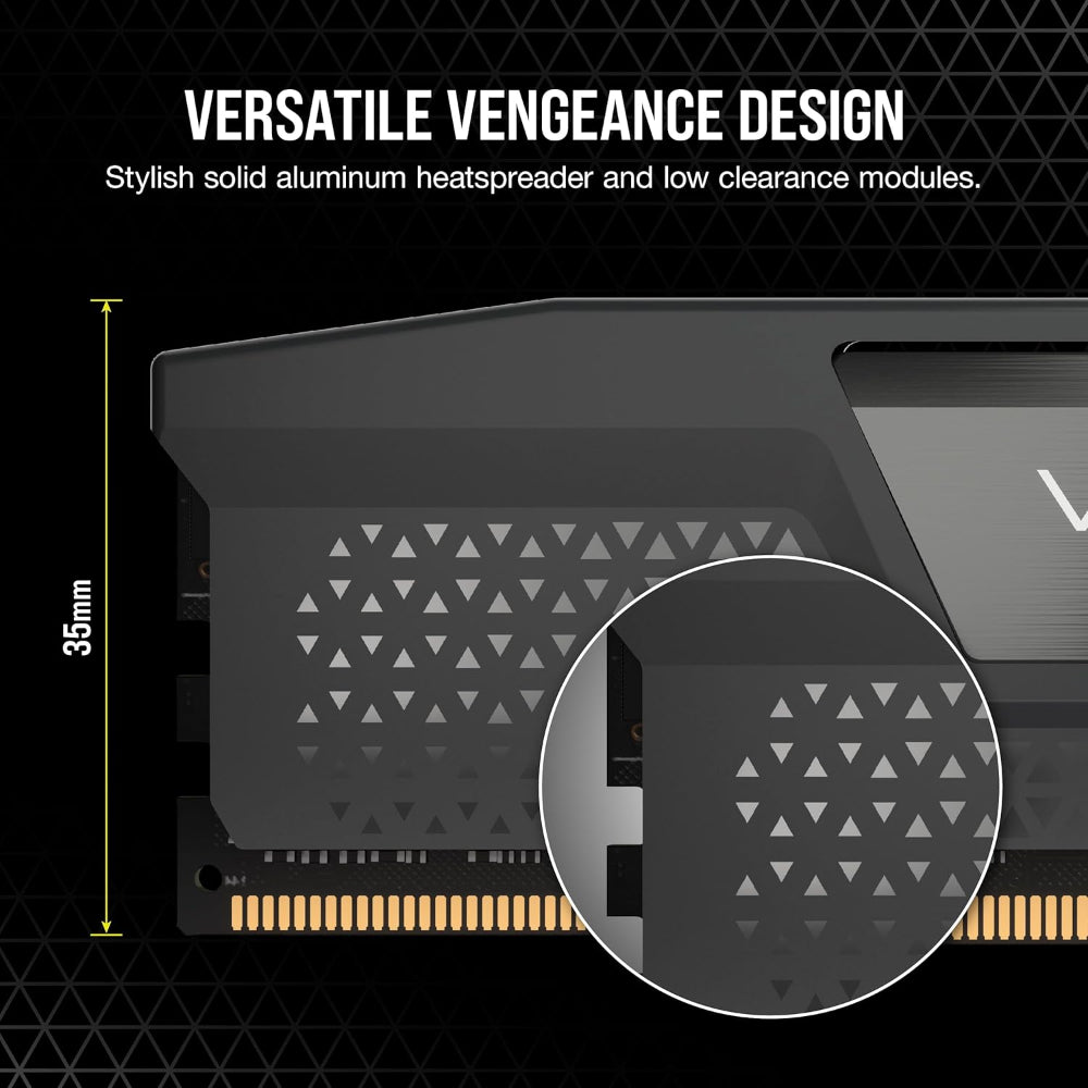 CORSAIR VENGEANCE 32GB (1x32GB) DDR5 6000MT/s CL38 Desktop Memory | High-Performance RAM | Grey
