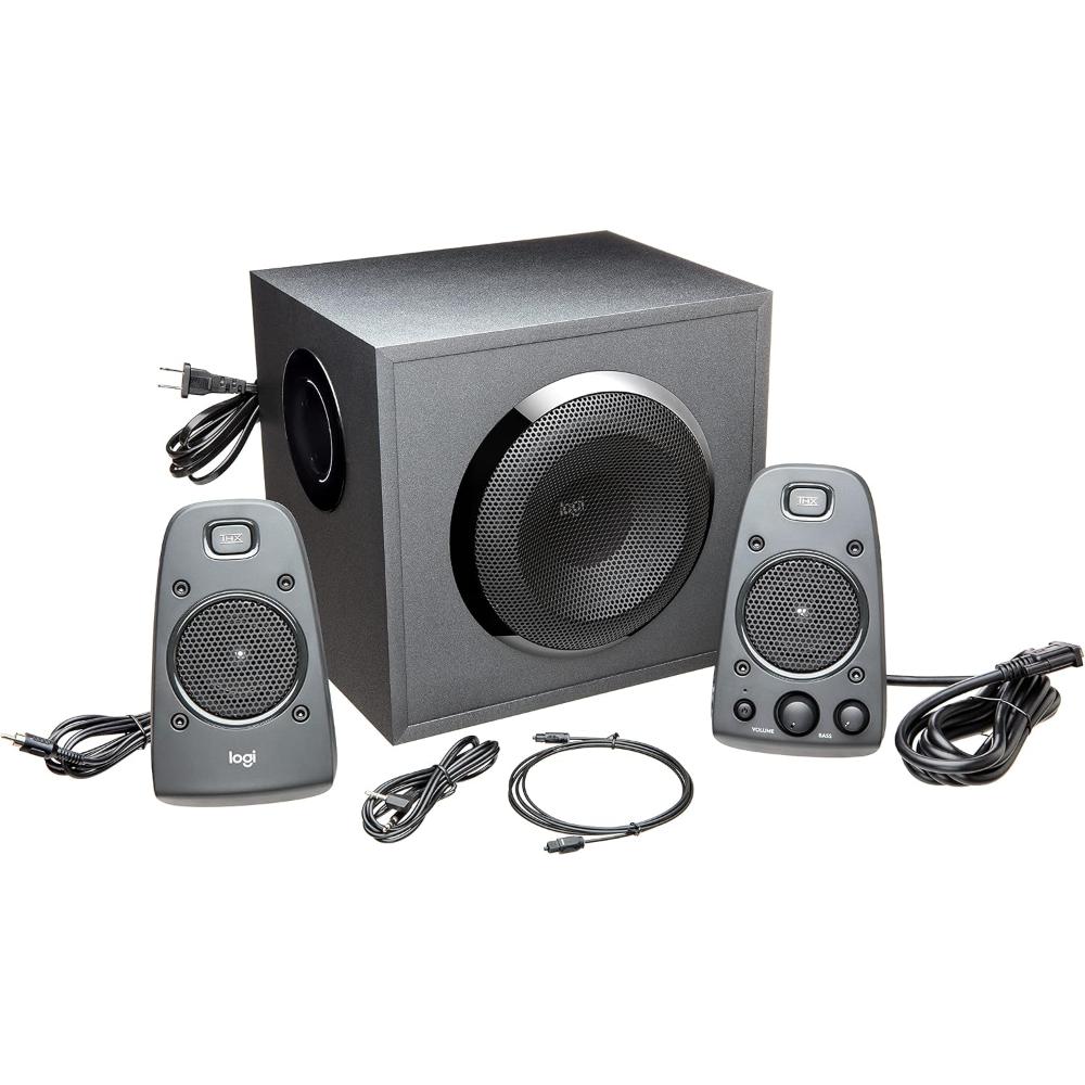 Logitech Z623 2.1 Channel Speaker System with Subwoofer | THX-Certified | 400W Peak / 200W RMS | 130W Subwoofer | Dual 3.5mm + RCA Inputs | Headphone Jack