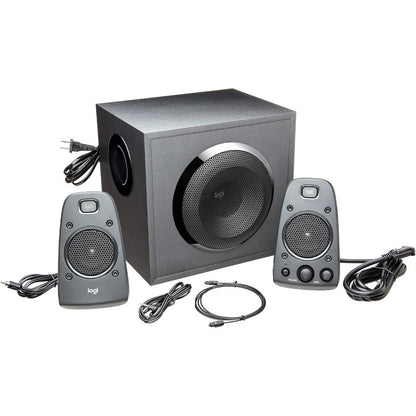 Logitech Z623 2.1 Channel Speaker System with Subwoofer | THX-Certified | 400W Peak / 200W RMS | 130W Subwoofer | Dual 3.5mm + RCA Inputs | Headphone Jack