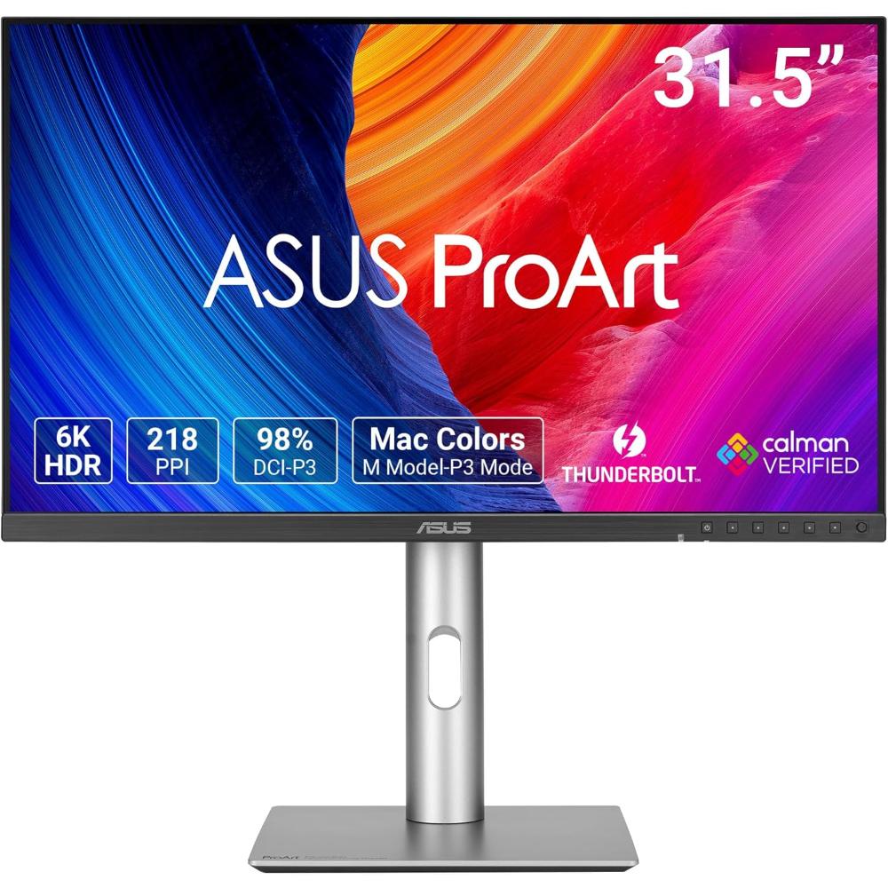 ASUS ProArt Display 6K PA32QCV Professional Monitor | 31.5" 6K IPS | 6016 × 3384 | 98% DCI-P3 | ΔE < 2 | Thunderbolt 4 96W | DisplayHDR 600