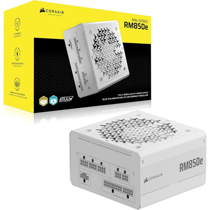 CORSAIR RM850e White | 850W Fully Modular ATX 3.1 Power Supply (80 PLUS Gold, PCIe 5.1, Low-Noise)