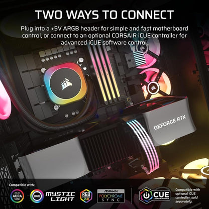 CORSAIR ARGB PSU Cable Strips | Addressable RGB Lighting Kit for PSU Cables (2× Strips, 100 LEDs Each, +5V ARGB / iCUE Compatible)