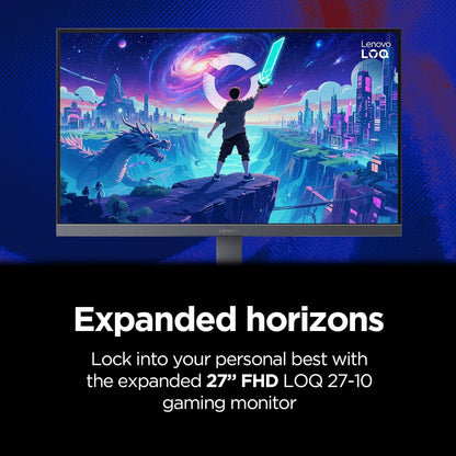 Lenovo LOQ 27-10 27" FHD Gaming Monitor | Fast IPS | 200Hz | 0.5ms MPRT | 1ms GtG | FreeSync Premium | HDR10