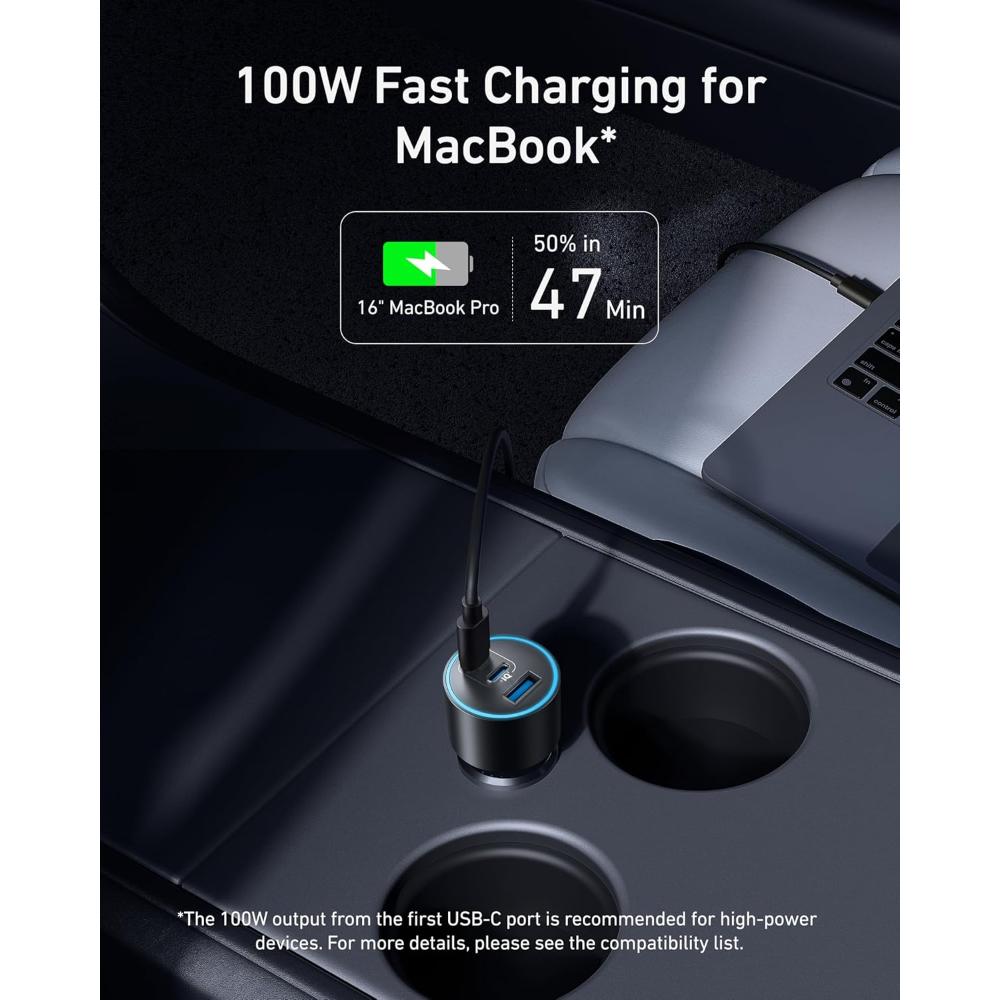 Anker Nano Car Charger A2737 | 167.5W 3-Port Fast Car Charger