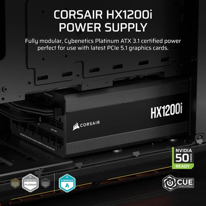 CORSAIR HX1200i | 1200W Fully Modular 80 PLUS Platinum ATX 3.1 Digital Power Supply (UK)