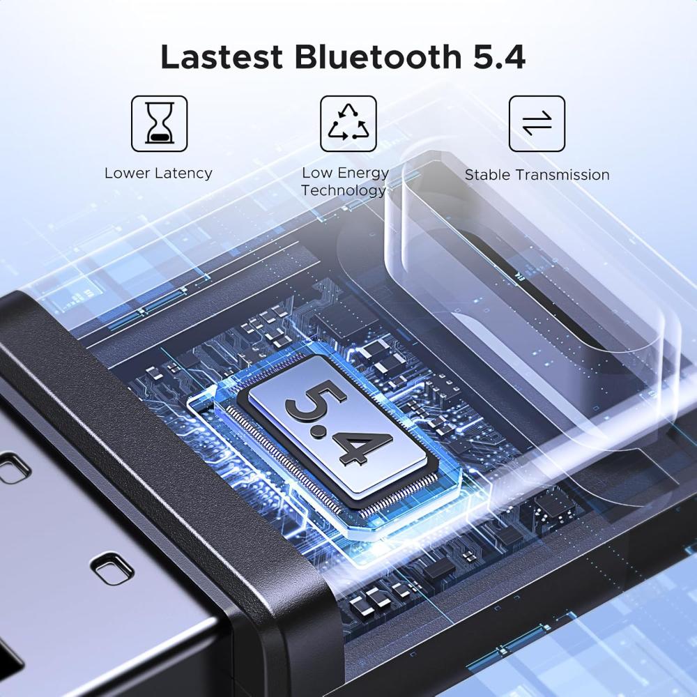 UGREEN Bluetooth 5.4 USB Adapter | USB Bluetooth 5.4 Dongle | Plug & Play | Supports Windows 11/10/8.1 | Model 45134