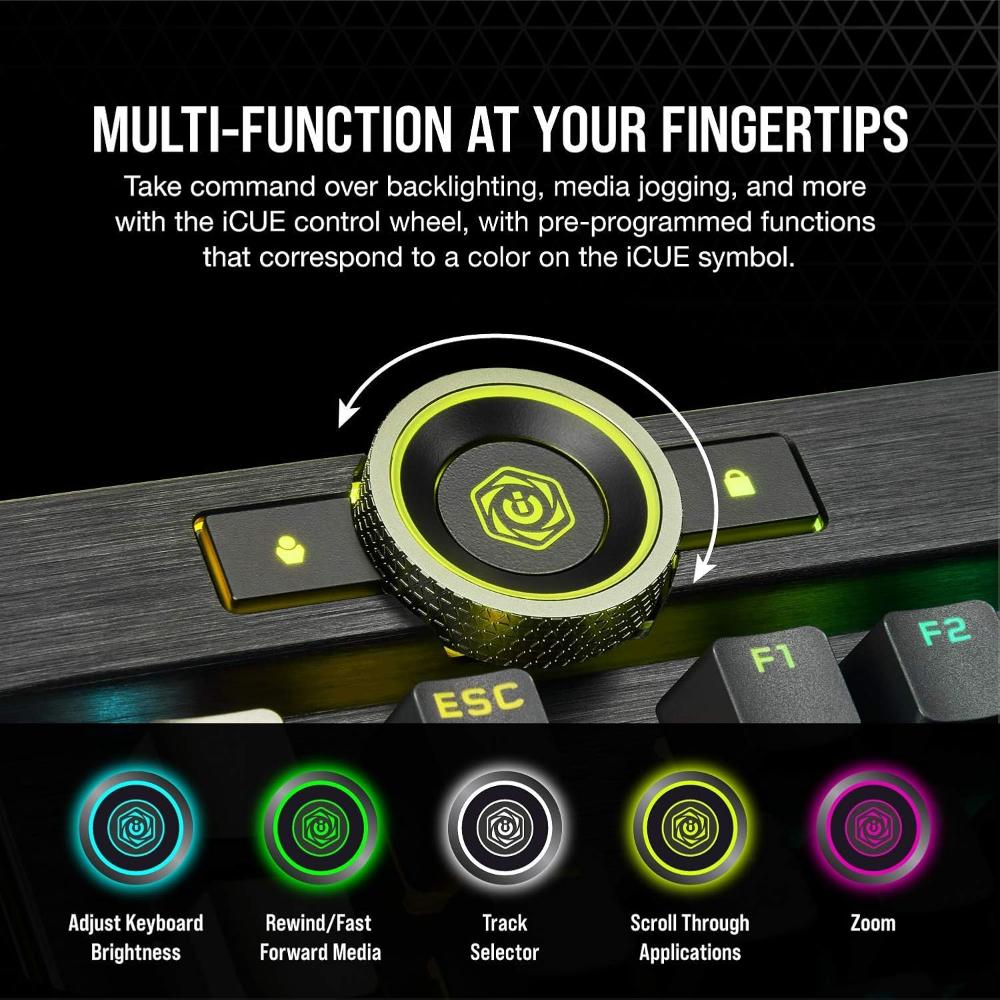 CORSAIR K100 RGB | Optical-Mechanical Gaming Keyboard (OPX Switch – Black)